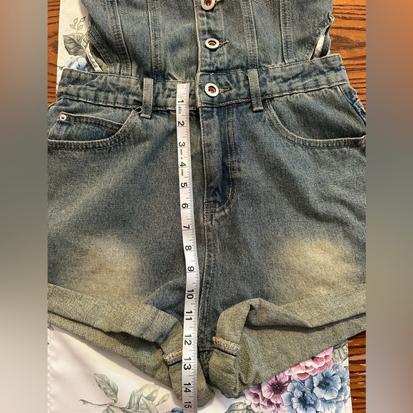 charming bunny, Jean strapless romper - Picture 9 of 12